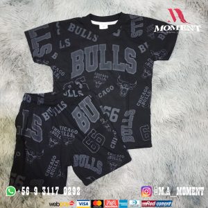 Conjunto polera short niño BULLS