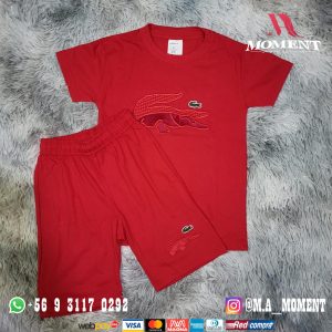 Conjunto polera short niño LACOSTE